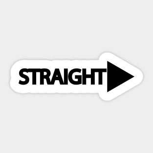 Straight going straight typography design Sticker